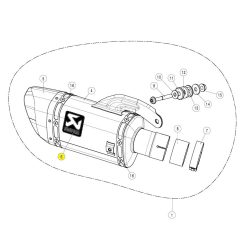 STICKER AL SUZUKI AKRAPOVIC P-VST18AL