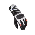 Mănuși de piele sport perforate Macna Thandor negru/alb/roșu
