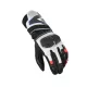Mănuși de piele sport perforate Macna Thandor negru/alb/roșu