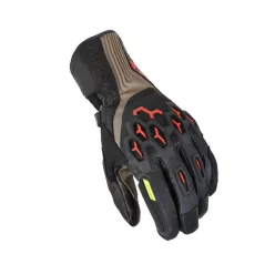   Mănuși de piele impermeabile Macna Brawler Rtx maro/negru/roșu