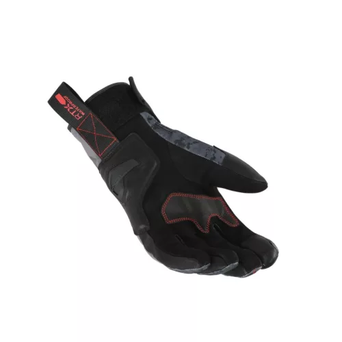 Mănuși moto impermeabile Macna Arcalon Rtx gri/negru camo/roșu