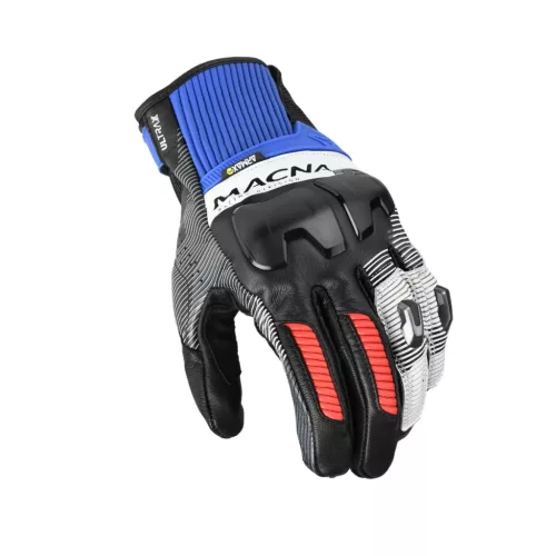 Mănuși de piele Macna Ultraxx 2.0 negru/albastru/roșu