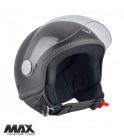 Casca Max Helmets DJ06 LS 7.9 negru mat - 100% MADE IN ITALY - Gri lucios/negru