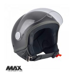   Casca Max Helmets DJ06 LS 7.9 negru mat - 100% MADE IN ITALY - Gri lucios/negru