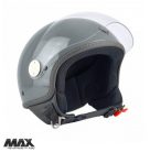Casca Max Helmets DJ06 LS 7.9 gri lucios/negru - 100% MADE IN ITALY - Gri lucios/negru