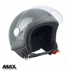   Casca Max Helmets DJ06 LS 7.9 gri lucios/negru - 100% MADE IN ITALY - Gri lucios/negru