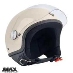   Casca Max Helmets DJ06 LS 7.9 crem lucios - 100% MADE IN ITALY - Crem lucios