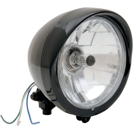 HEADLIGHT 5.75" BLK CLR