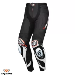   Pantaloni barbati piele Racing Ixon vara Vortex 3 MS negru/alb