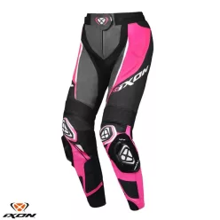   Pantaloni dama piele Racing Ixon vara Vortex 3 LS negru/roz/alb
