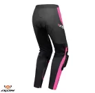 Pantaloni dama piele Racing Ixon vara Vortex 3 LS negru/roz/alb