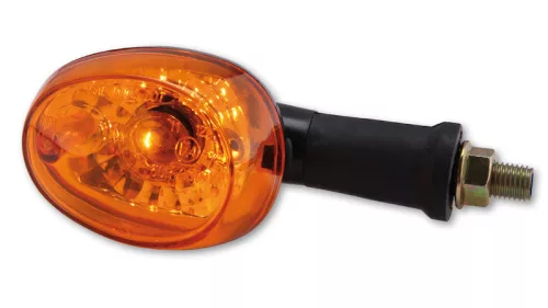 Semnalizator Highsider cu bec, corp negru, dispersor portocaliu, față și spate (pereche)