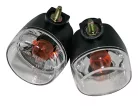 Semnalizator Highsider ATV cu bec, corp negru, dispersor transparent, față și spate (pereche)