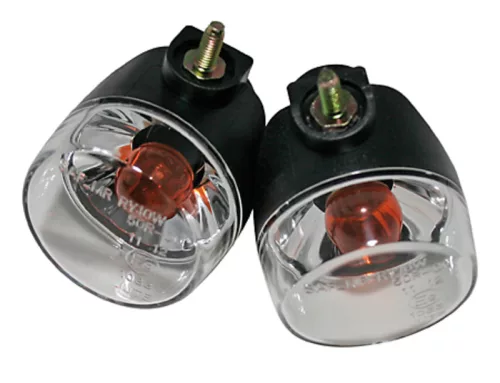 Semnalizator Highsider ATV cu bec, corp negru, dispersor transparent, față și spate (pereche)
