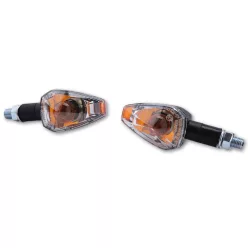   Semnalizator Highsider Big Peak cu bec, corp negru, dispersor transparent, față și spate (pereche)