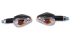 Semnalizator Highsider Big Peak cu bec, corp negru, dispersor transparent, față și spate (pereche)