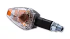 Semnalizator Highsider Big Peak cu bec, corp negru, dispersor transparent, față și spate (pereche)