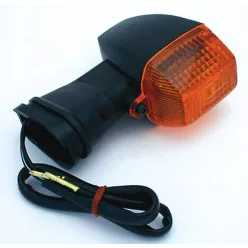   Semnalizator Highsider stil Kawasaki cu bec, corp negru, dispersor portocaliu, față și spate (bucată)