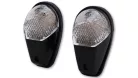 Semnalizator de carenaj Highsider LED, corp negru, dispersor transparent, față și spate (pereche)