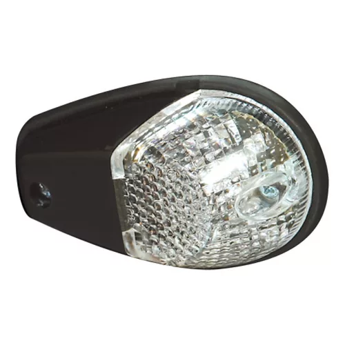 Semnalizator de carenaj Highsider LED, corp negru, dispersor transparent, față și spate (pereche)