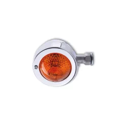   Semnalizator Highsider Bullet Pike cu bec, corp crom, dispersor portocaliu, față și spate (bucată)