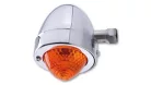 Semnalizator Highsider Bullet Pike cu bec, corp crom, dispersor portocaliu, față și spate (bucată)