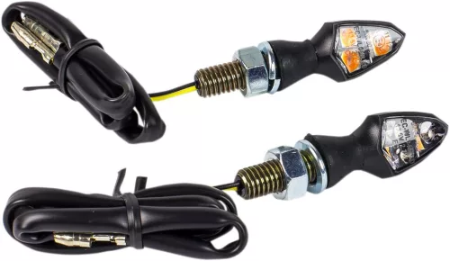 Set mimi Semnal universal LED cu geam fumuriu si tija de cauciuc