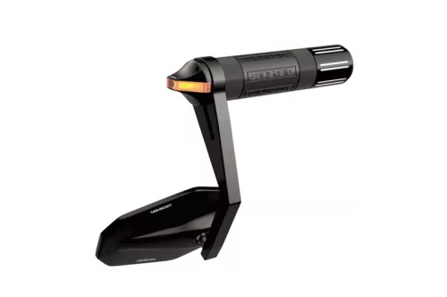 Semnalizator capăt de ghidon Highsider Stealth-X Flight LED, negru, dispersor fumuriu (pereche)