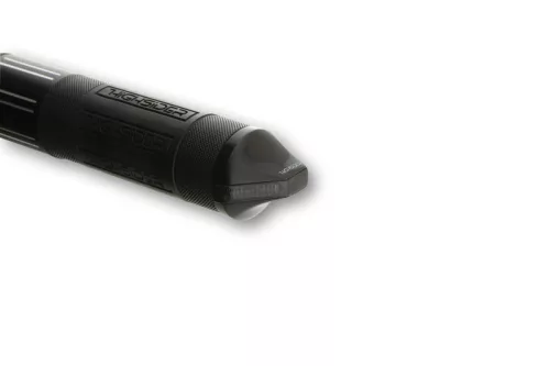Semnalizator capăt de ghidon Highsider Stealth-X Flight LED, negru, dispersor fumuriu (pereche)