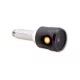 Semnalizator capăt de ghidon Highsider Akron-Flash LED, corp negru, dispersor portocaliu, față (pereche)