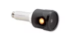 Semnalizator capăt de ghidon Highsider Akron-Flash LED cu lumină de poziție 2 în 1, negru/portocaliu (pereche)