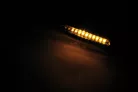 Semnalizator Highsider Run LED secvențial, corp negru, dispersor fumuriu, față și spate (pereche)