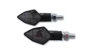 Semnalizator Highsider Rock LED, corp negru, dispersor fumuriu, față și spate (pereche)