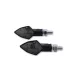 Semnalizator Highsider Rock LED, corp negru, dispersor fumuriu, față și spate (pereche)