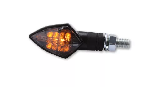Semnalizator Highsider Rock LED, corp negru, dispersor fumuriu, față și spate (pereche)