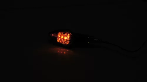 Semnalizator Highsider Rock LED, corp negru, dispersor fumuriu, față și spate (pereche)