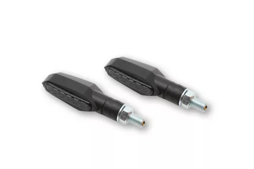 Semnalizator Highsider Multiface LED, corp negru, dispersor fumuriu, față și spate (pereche)
