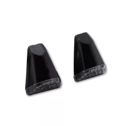   Semnalizator de carenaj Highsider Swift LED, corp negru, dispersor transparent, față și spate (pereche)