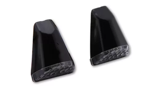 Semnalizator de carenaj Highsider Swift LED, corp negru, dispersor transparent, față și spate (pereche)