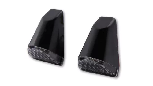 Semnalizator de carenaj Highsider Swift LED, corp negru, dispersor transparent, față și spate (pereche)