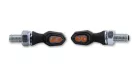 Semnalizator Highsider Crumb LED, corp negru, dispersor fumuriu, față și spate (pereche)