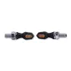 Semnalizator Highsider Crumb LED, corp negru, dispersor fumuriu, față și spate (pereche)