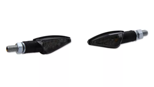 Semnalizator Highsider Toledo LED, corp negru, dispersor fumuriu, față și spate (pereche)