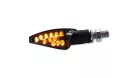 Semnalizator Highsider Toledo LED, corp negru, dispersor fumuriu, față și spate (pereche)