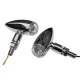 Semnalizator Highsider Micro-Bullet LED, corp crom, dispersor transparent, față și spate (pereche)