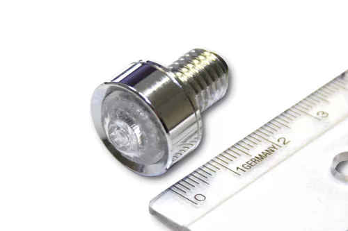 Semnalizator Highsider Mono LED, corp crom, dispersor transparent, față și spate (pereche)