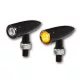 Semnalizator Highsider Mono Bullet LED, corp negru, dispersor transparent, față și spate (pereche)