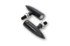 Semnalizator Highsider Mono Bullet LED, corp negru, dispersor transparent, față și spate (pereche)