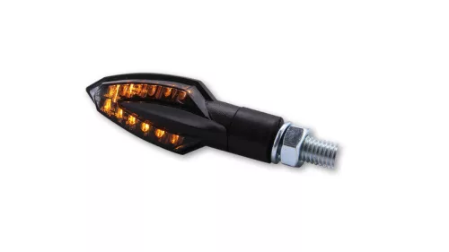 Semnalizator Highsider Vinci LED, corp negru, dispersor fumuriu, față și spate (pereche)