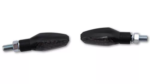 Semnalizator Highsider Nova LED, corp negru, dispersor fumuriu, față și spate (pereche)